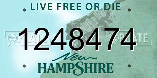 1248474 New Hampshire License Plate