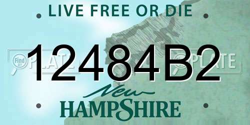 12484B2 New Hampshire License Plate
