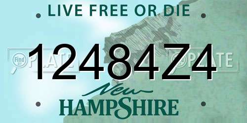 12484Z4 New Hampshire License Plate