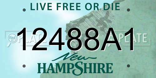 12488A1 New Hampshire License Plate