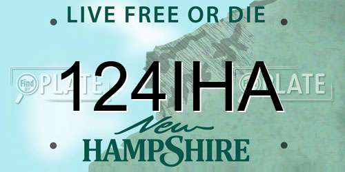 124IHA New Hampshire License Plate