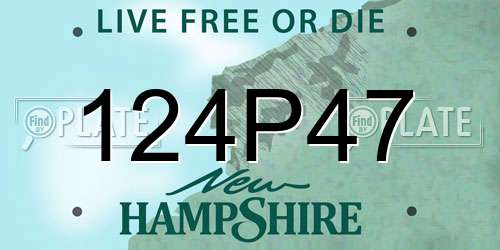 124P47 New Hampshire License Plate