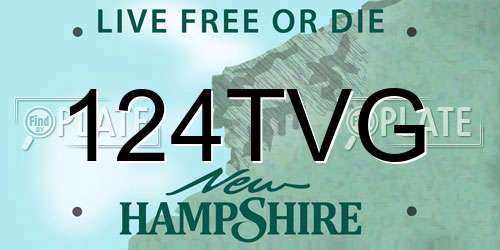124TVG New Hampshire License Plate