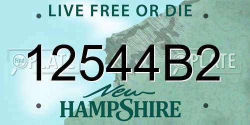 12544B2 New Hampshire License Plate