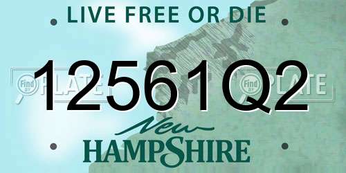 12561Q2 New Hampshire License Plate