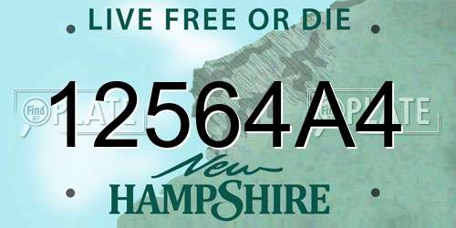 12564A4 New Hampshire License Plate
