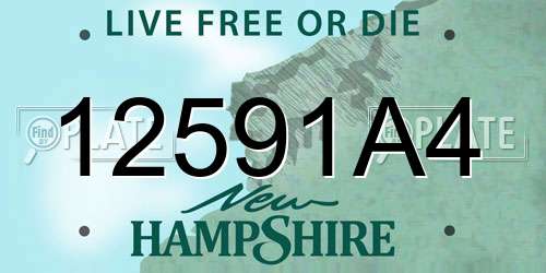 12591A4 New Hampshire License Plate