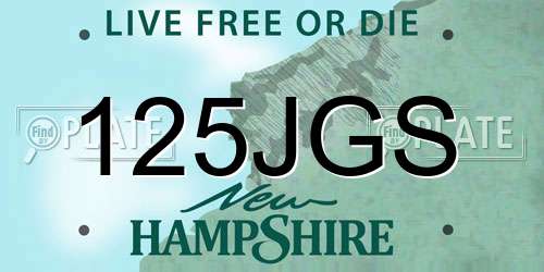 125JGS New Hampshire License Plate