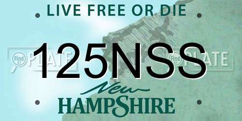 125NSS New Hampshire License Plate