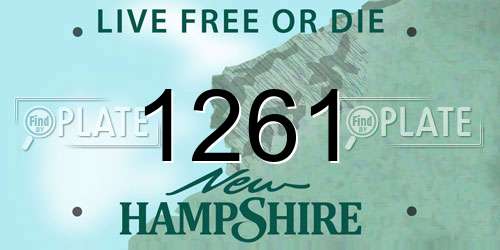 1261 New Hampshire License Plate
