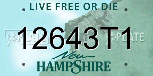 12643T1 New Hampshire License Plate