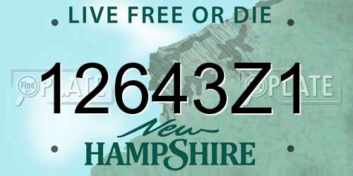 12643Z1 New Hampshire License Plate