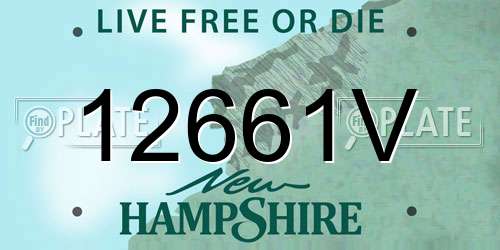 12661V New Hampshire License Plate