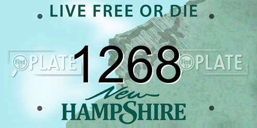 1268 New Hampshire License Plate