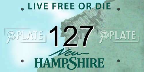 127 New Hampshire License Plate