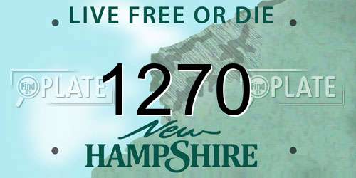 1270 New Hampshire License Plate