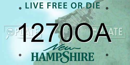 1270OA New Hampshire License Plate