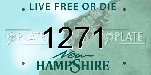1271 New Hampshire License Plate