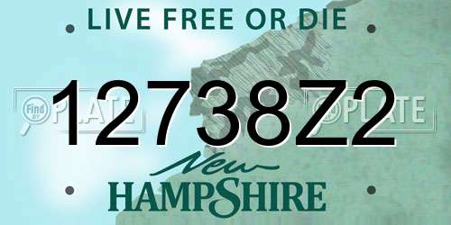 12738Z2 New Hampshire License Plate