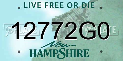 12772G0 New Hampshire License Plate