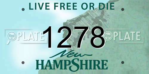 1278 New Hampshire License Plate