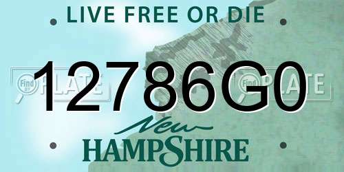 12786G0 New Hampshire License Plate
