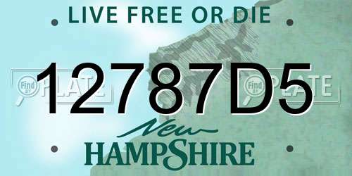 12787D5 New Hampshire License Plate