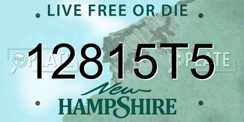 12815T5 New Hampshire License Plate