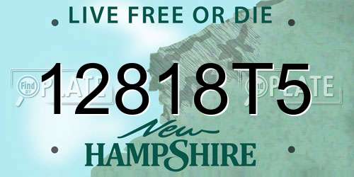 12818T5 New Hampshire License Plate