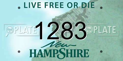 1283 New Hampshire License Plate