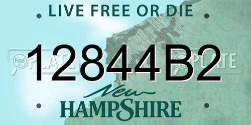 12844B2 New Hampshire License Plate