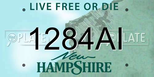 1284AI New Hampshire License Plate