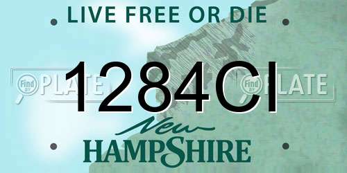 1284CI New Hampshire License Plate