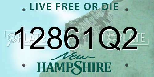 12861Q2 New Hampshire License Plate