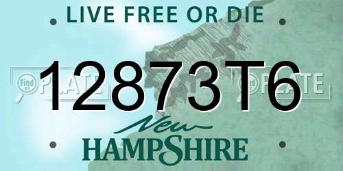 12873T6 New Hampshire License Plate