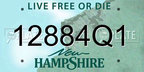 12884Q1 New Hampshire License Plate