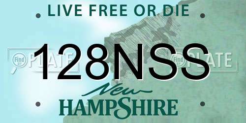 128NSS New Hampshire License Plate