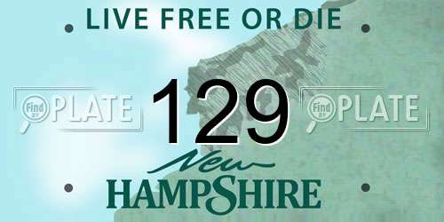 129 New Hampshire License Plate