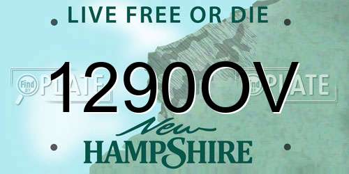 1290OV New Hampshire License Plate