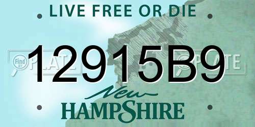 12915B9 New Hampshire License Plate
