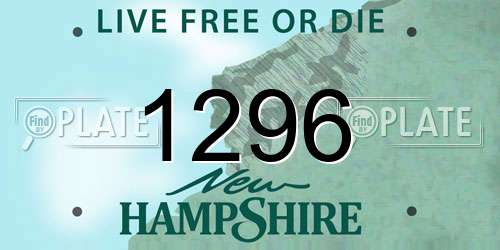 1296 New Hampshire License Plate