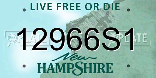 12966S1 New Hampshire License Plate