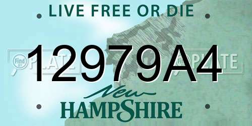 12979A4 New Hampshire License Plate