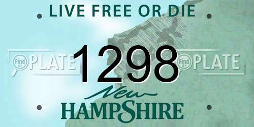 1298 New Hampshire License Plate