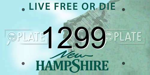 1299 New Hampshire License Plate
