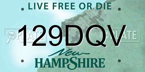 129DQV New Hampshire License Plate