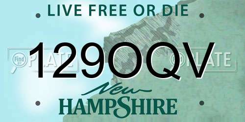 129OQV New Hampshire License Plate