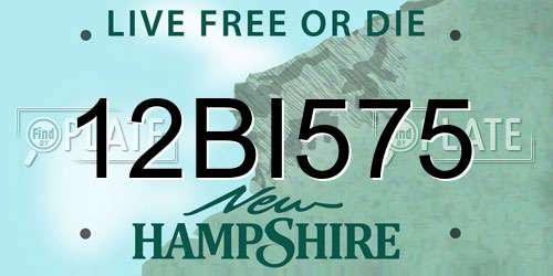 12BI575 New Hampshire License Plate