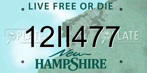 12II477 New Hampshire License Plate