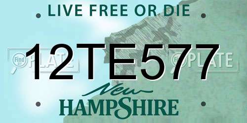 12TE577 New Hampshire License Plate